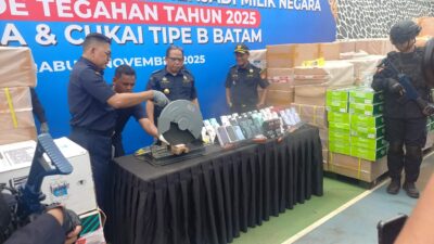 Dipimpin Zaky Firmansyah, Bea Cukai Batam Bukukan 1.823 Penindakan Sepanjang 2025